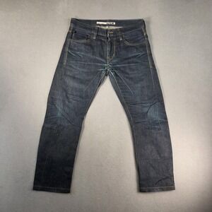 Selvedge Jeans Mens 30x24 Dark Wash Blue Raw Arc Slim Denim Made USA Tag 28